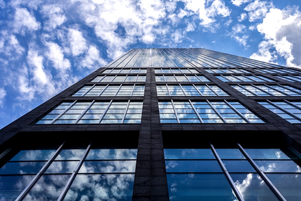 a very tall building with lots of windows