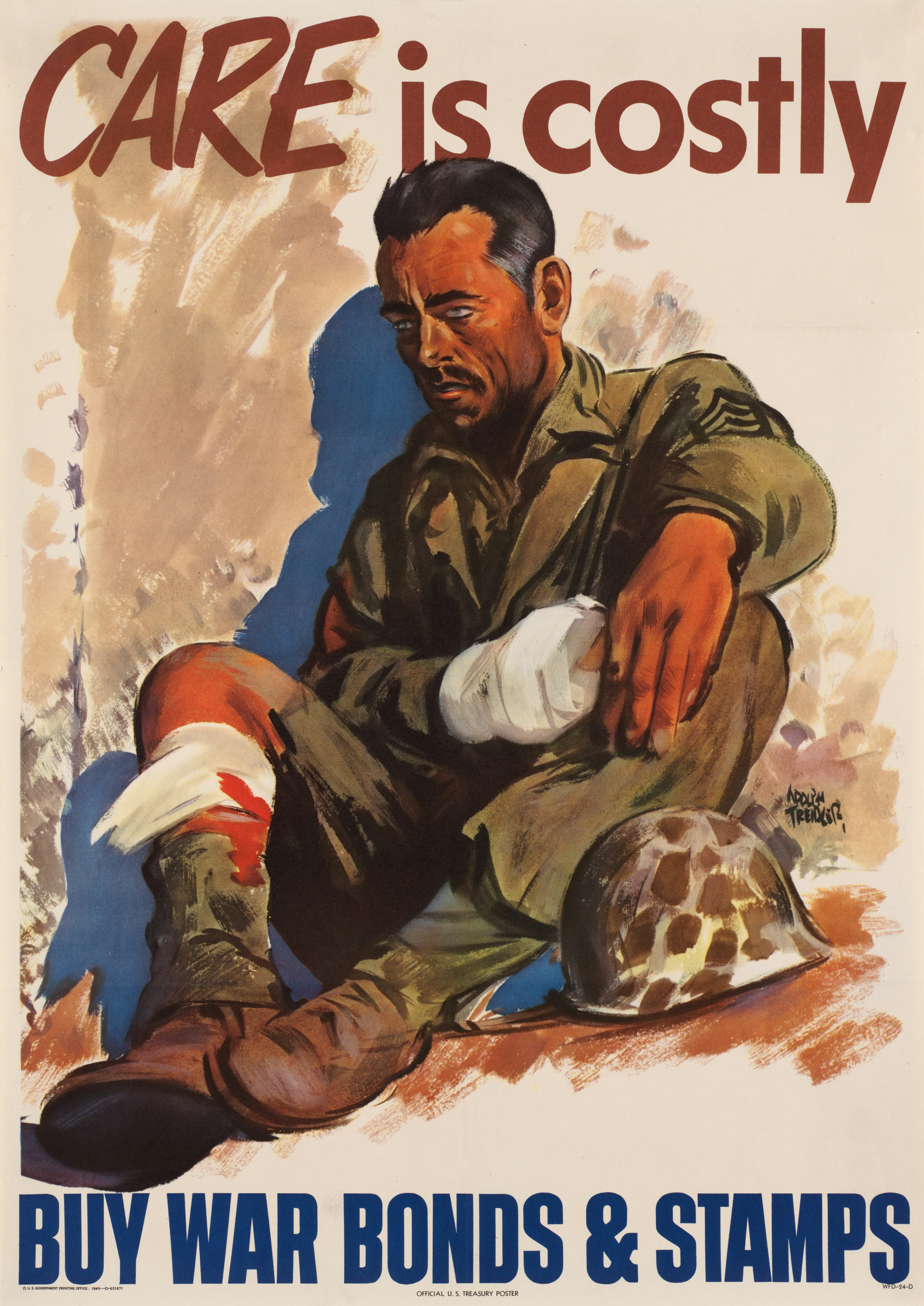 a poster of a man sitting on the ground