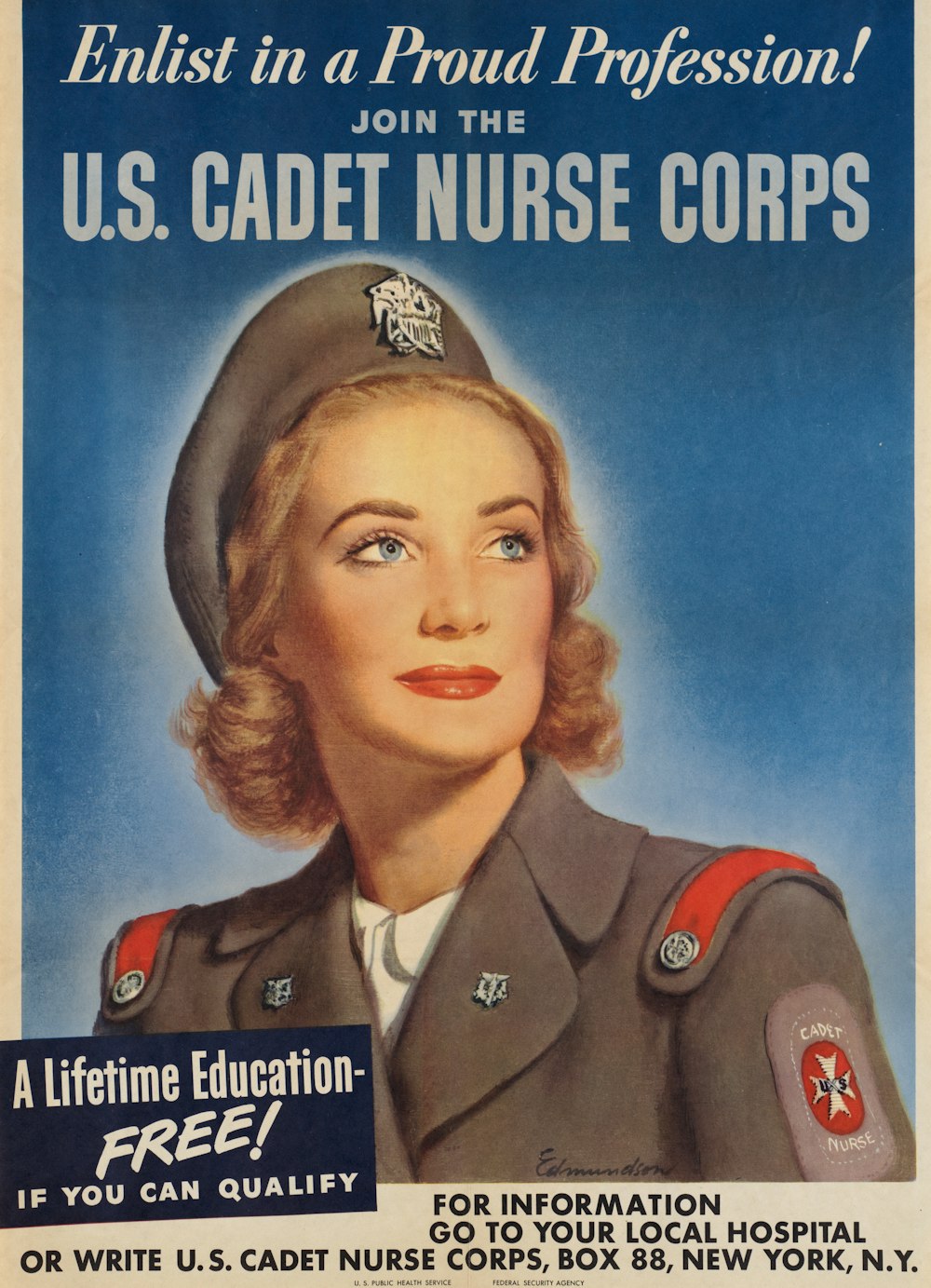 a poster of a woman in a military uniform