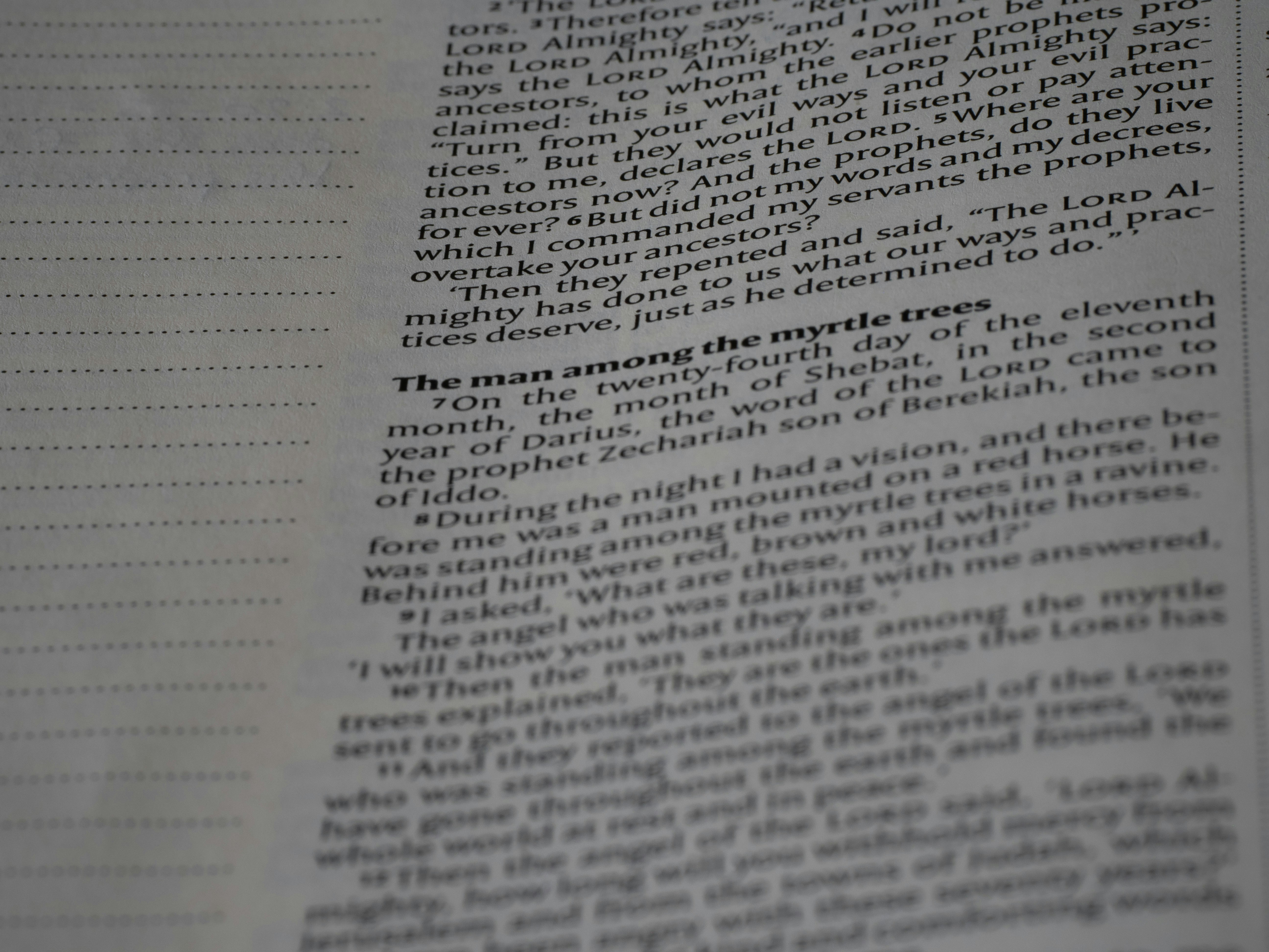 a close up of an open book with text