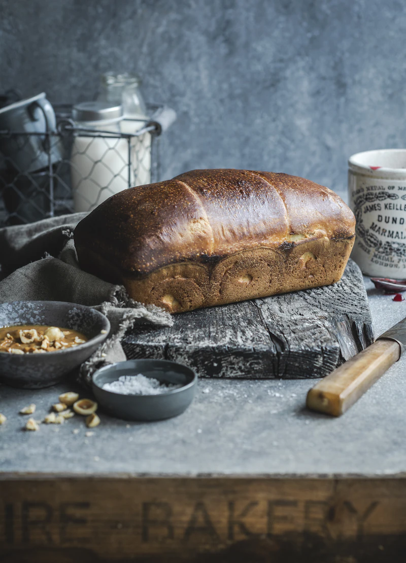 Fresh baked bread loaf