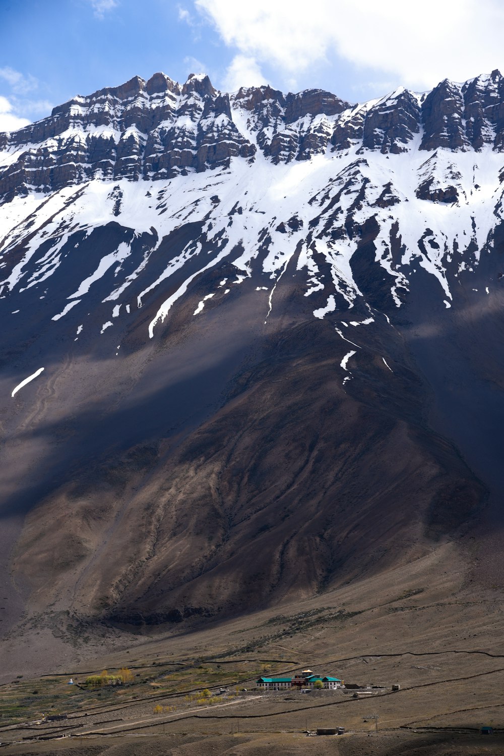 a mountain with snow on top of it