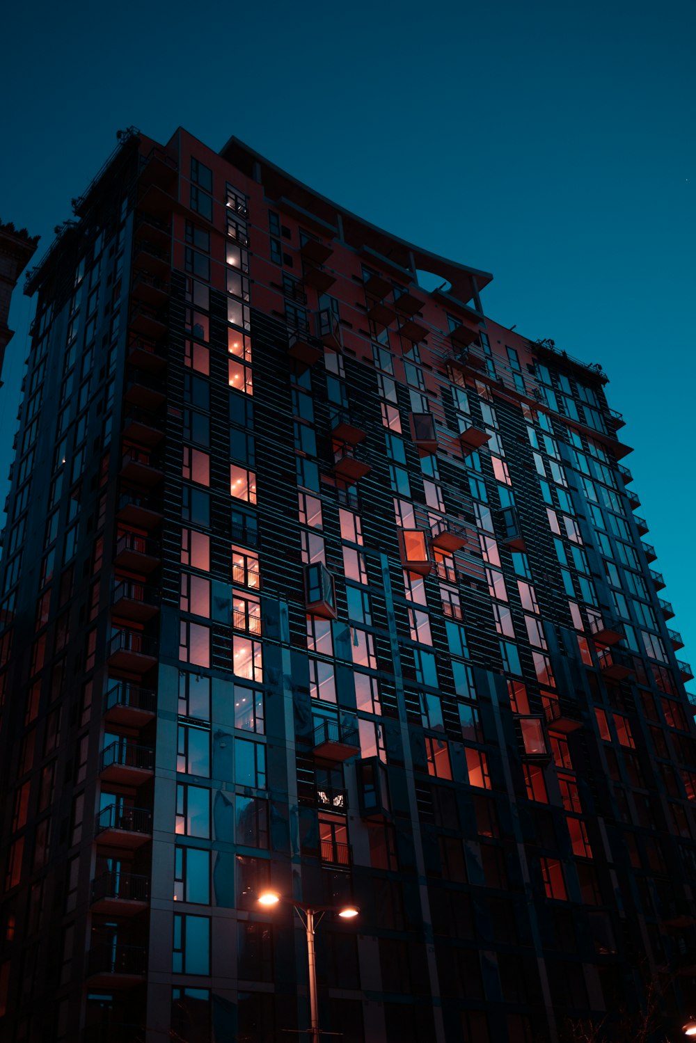 a very tall building with lots of windows