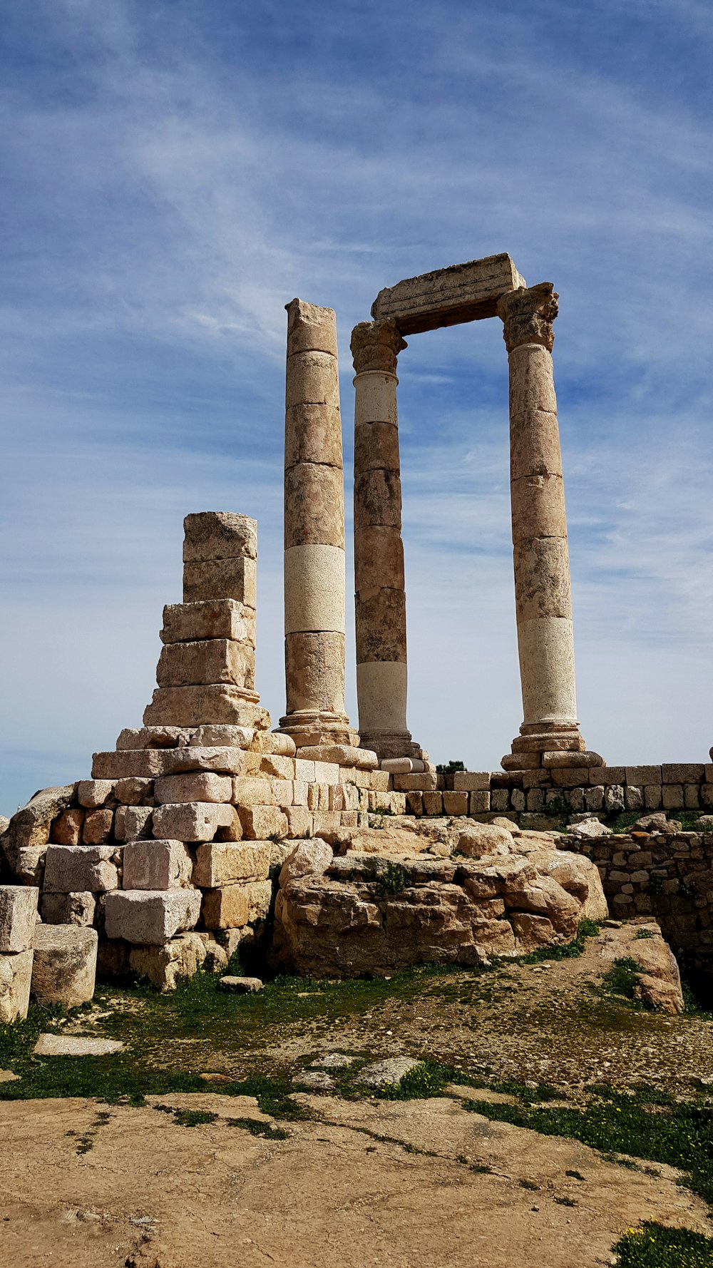 the ruins of the ancient city of palmyran