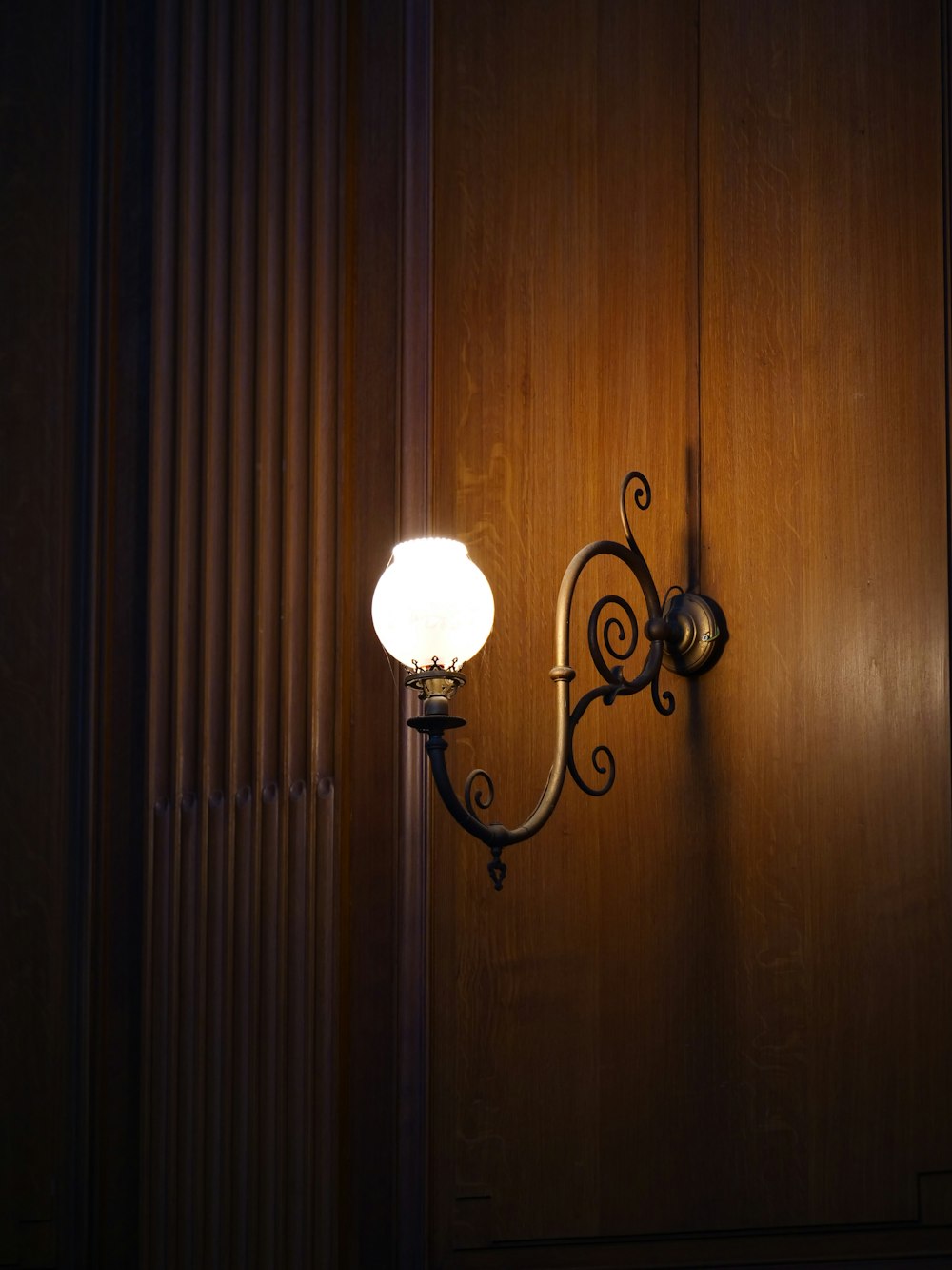 a light that is on the side of a door