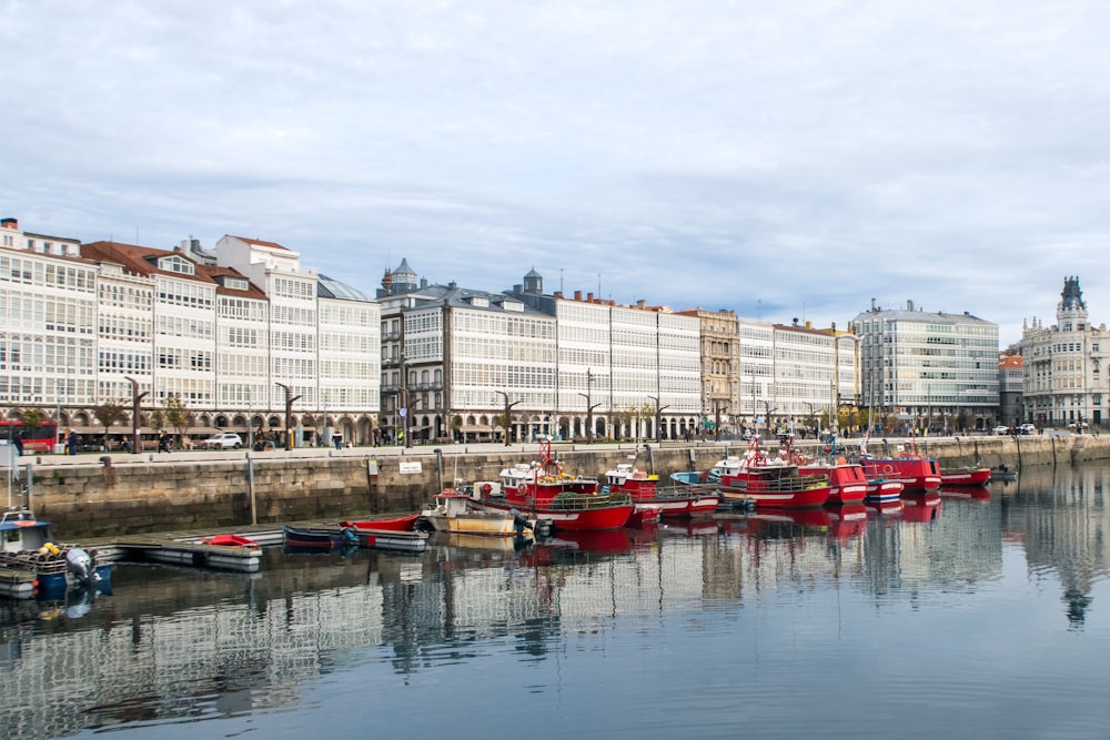 a bunch of boats that are sitting in the water