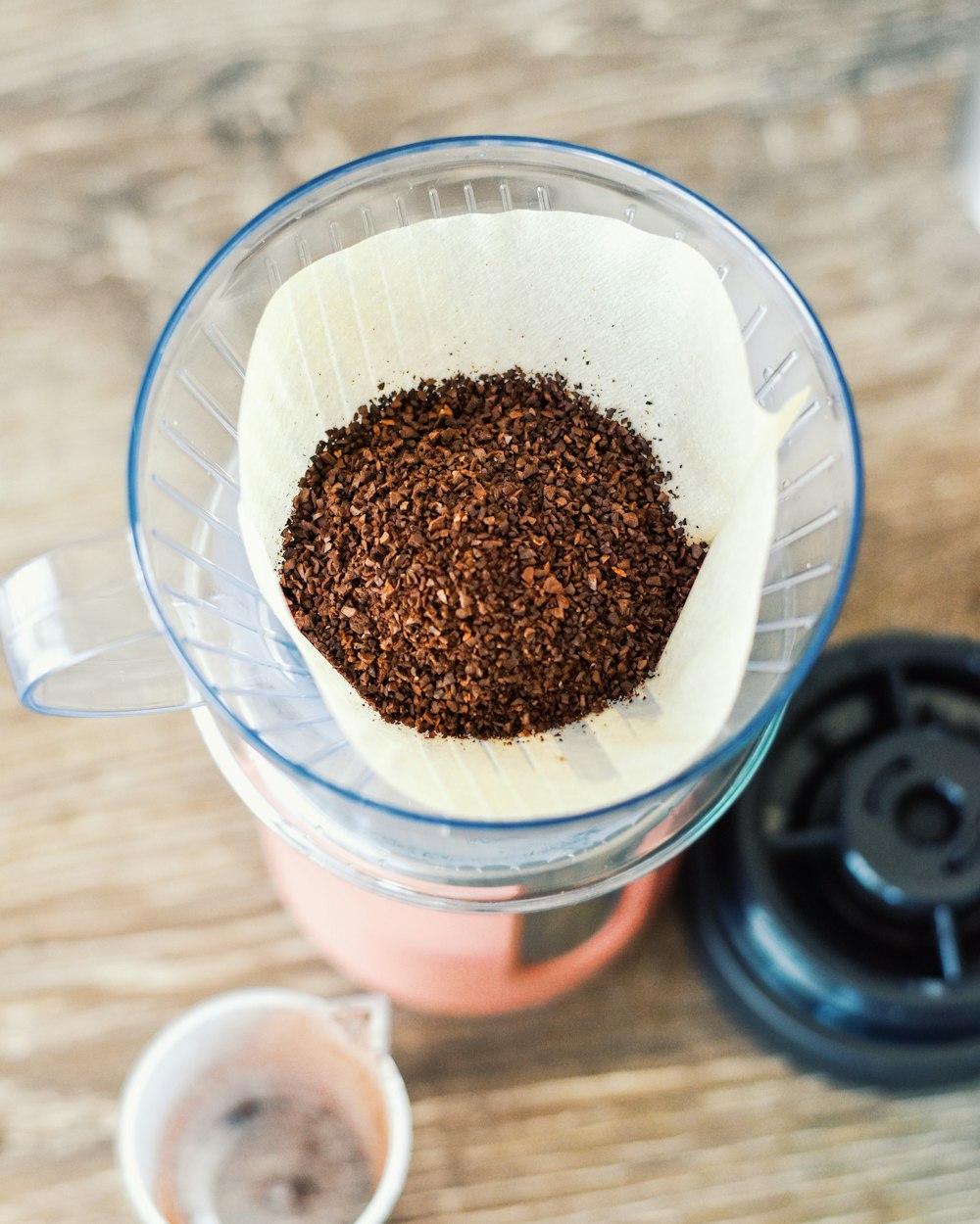 a blender filled with a mixture of brown stuff