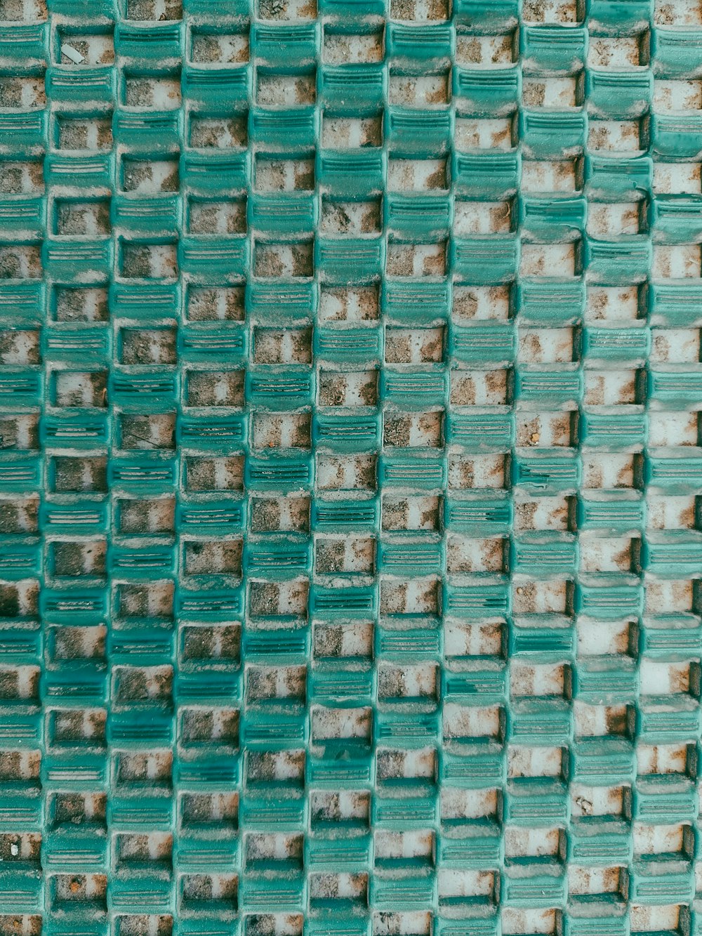 a close up of a wall made of glass blocks