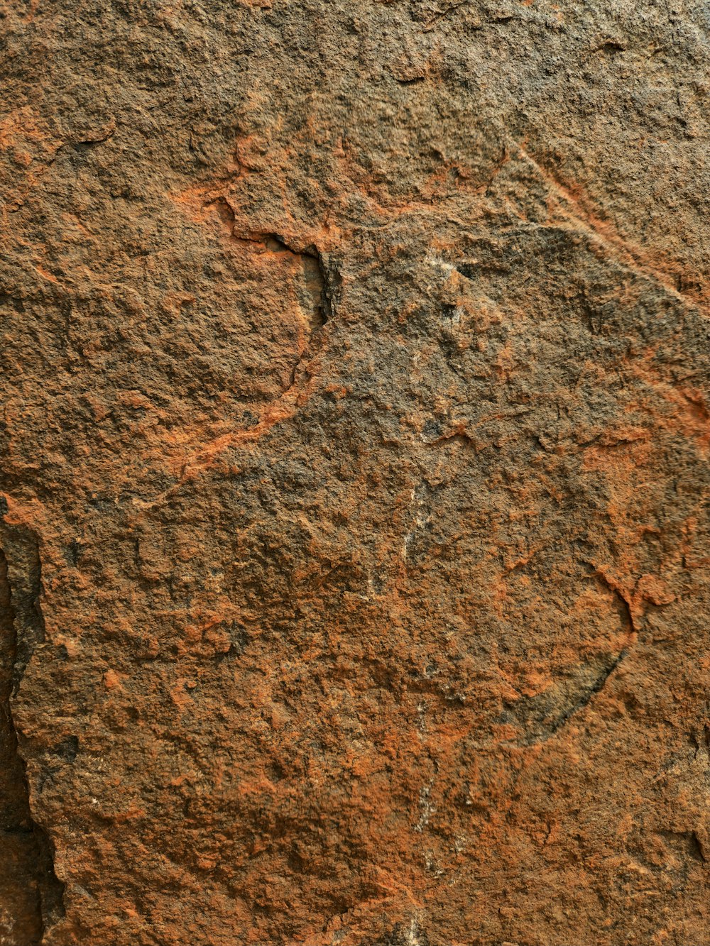 a close up of a rock with a small amount of dirt on it