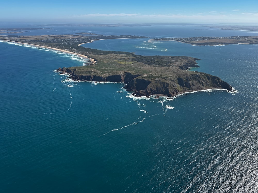 an island in the middle of the ocean