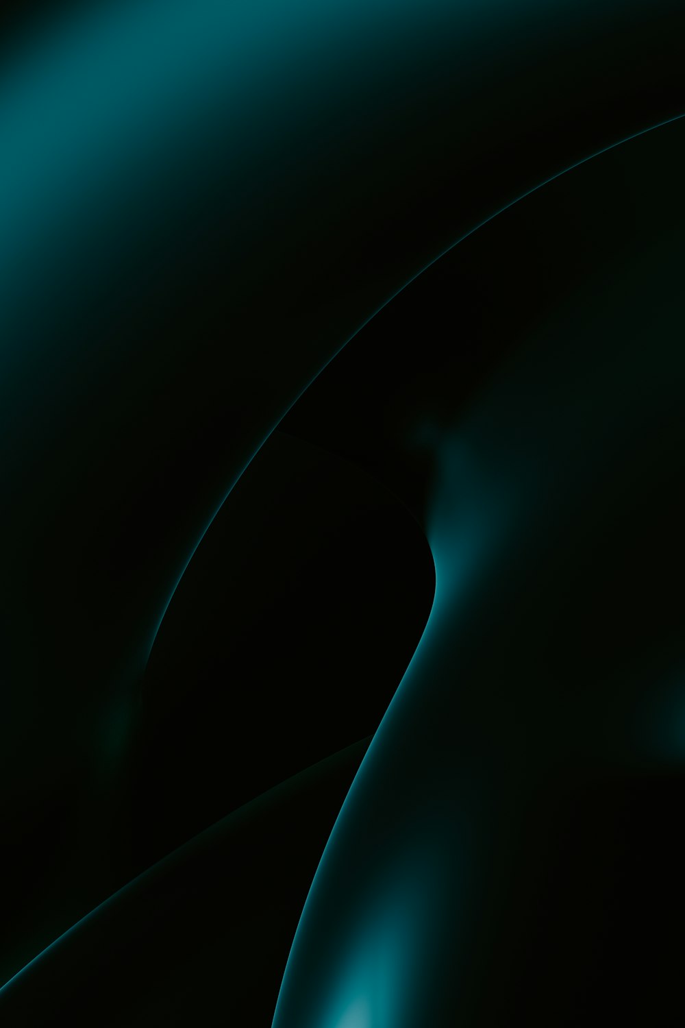 a black and green abstract background with curves