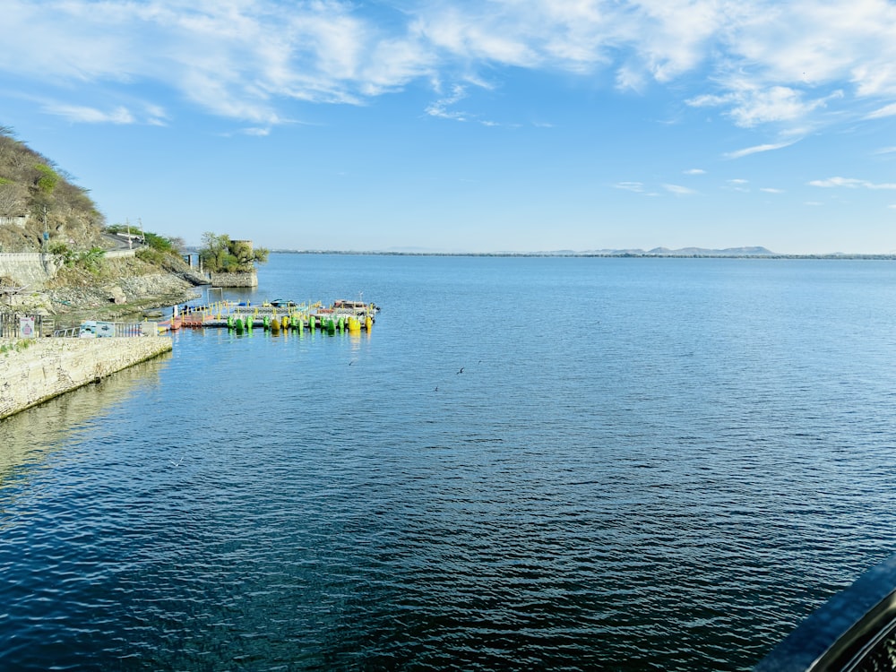 a body of water that has some boats in it