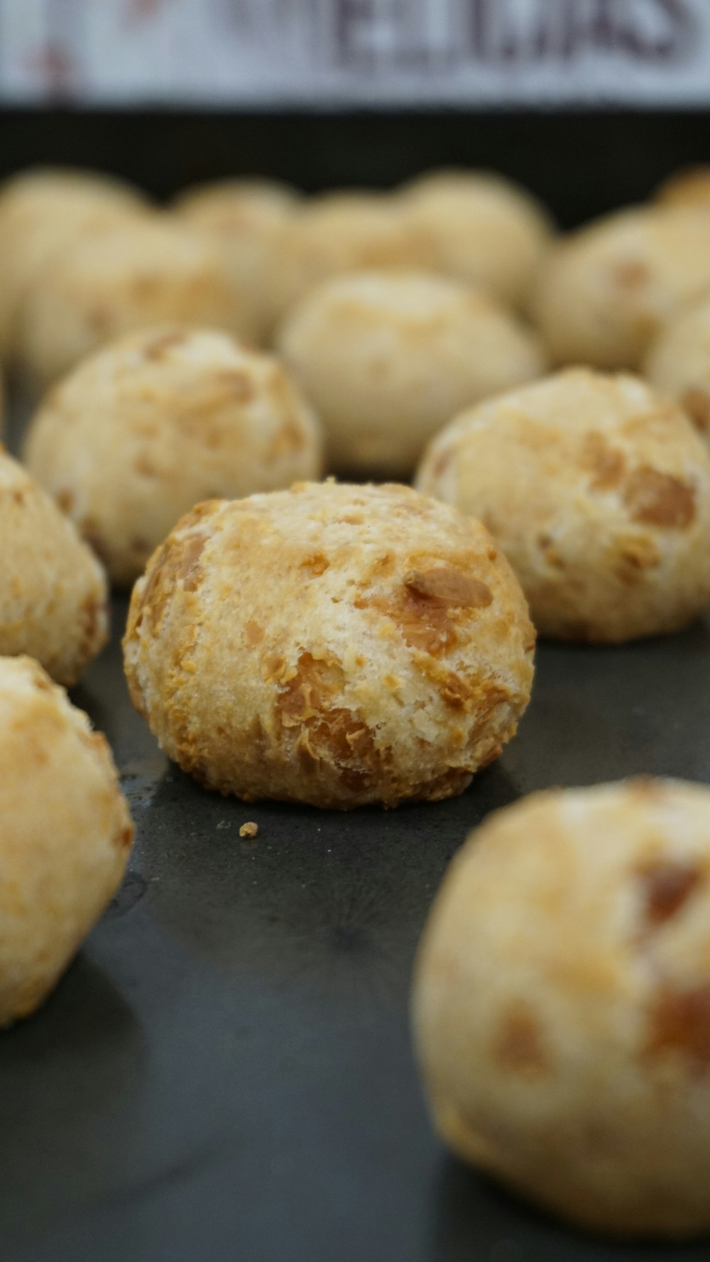 a close up of some food on a pan