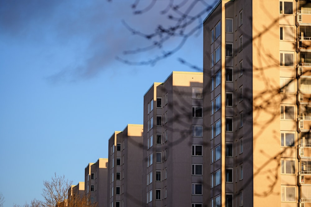 a view of a building from across the street