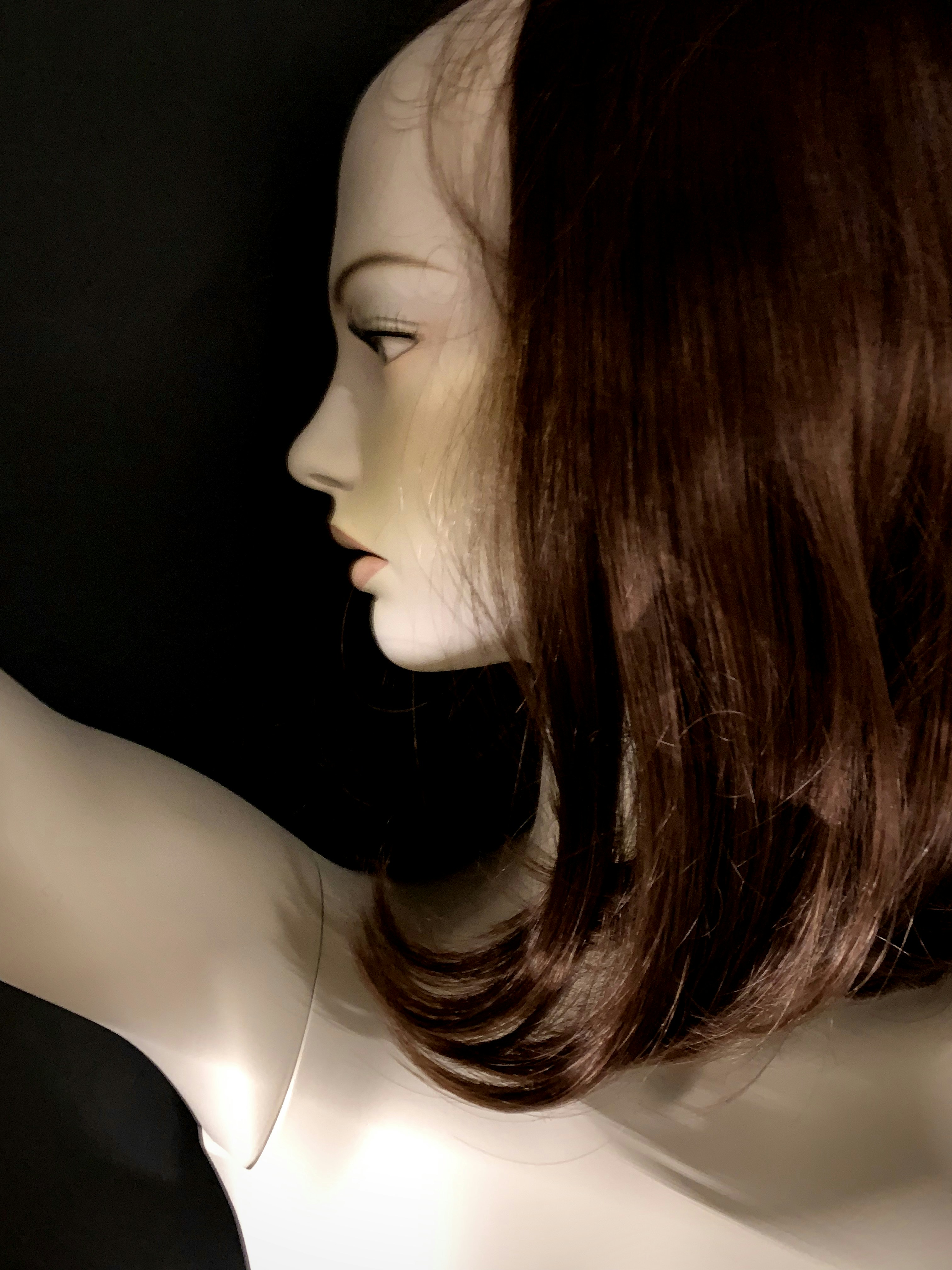 Detailed view of a girlfriend sex doll showing realistic skin texture and features
