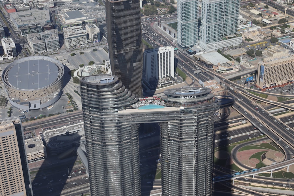 a view of a city from the top of a skyscraper