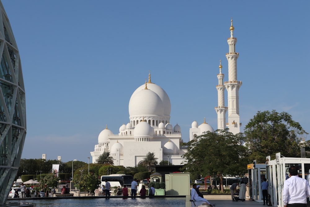 a large white building with a white dome