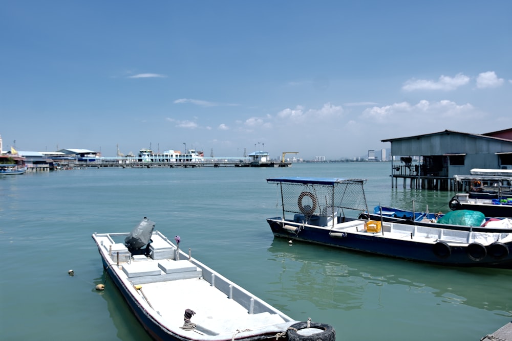 a couple of boats that are in the water