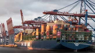 a large cargo ship loaded with lots of containers