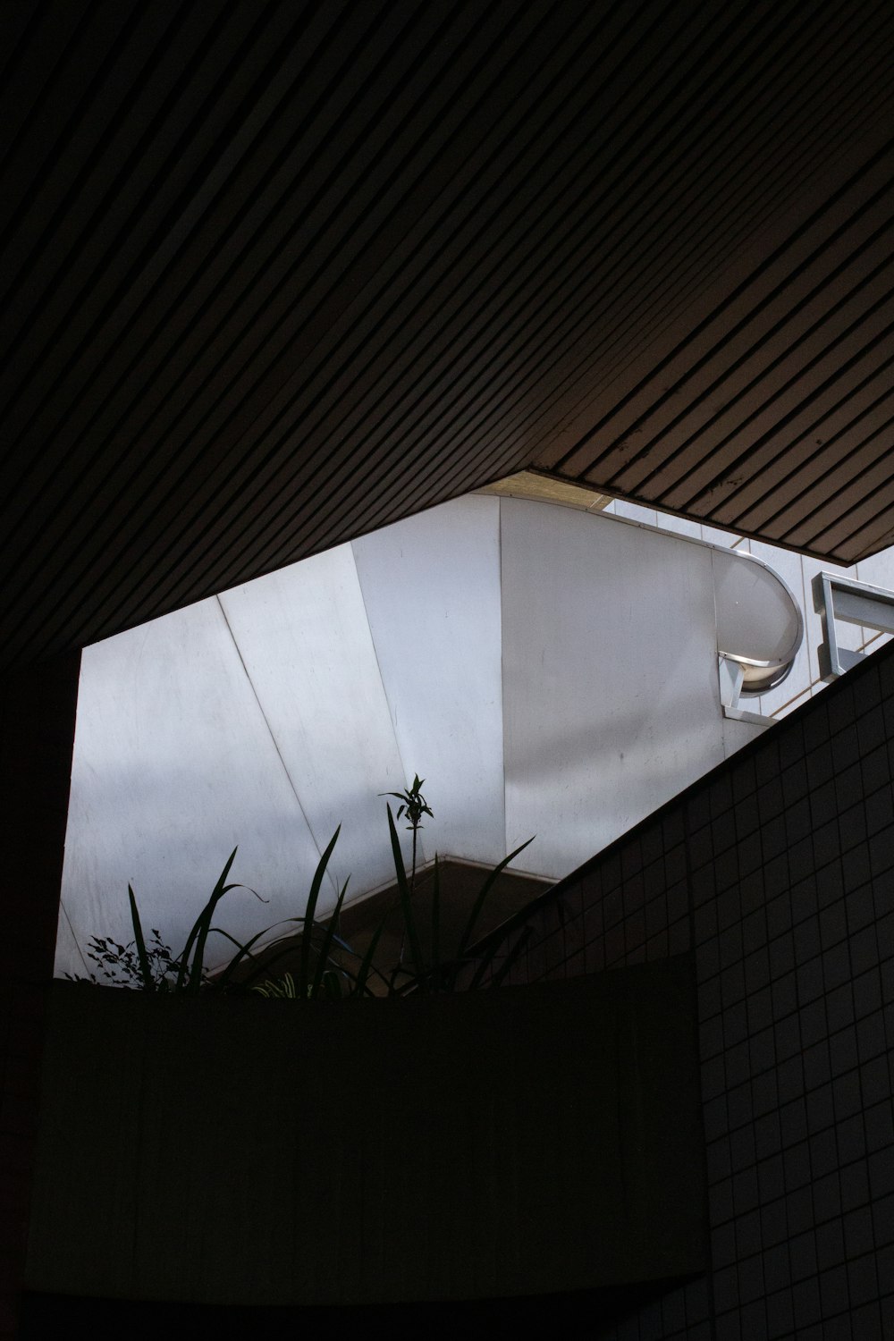 a white toilet sitting on top of a tiled wall