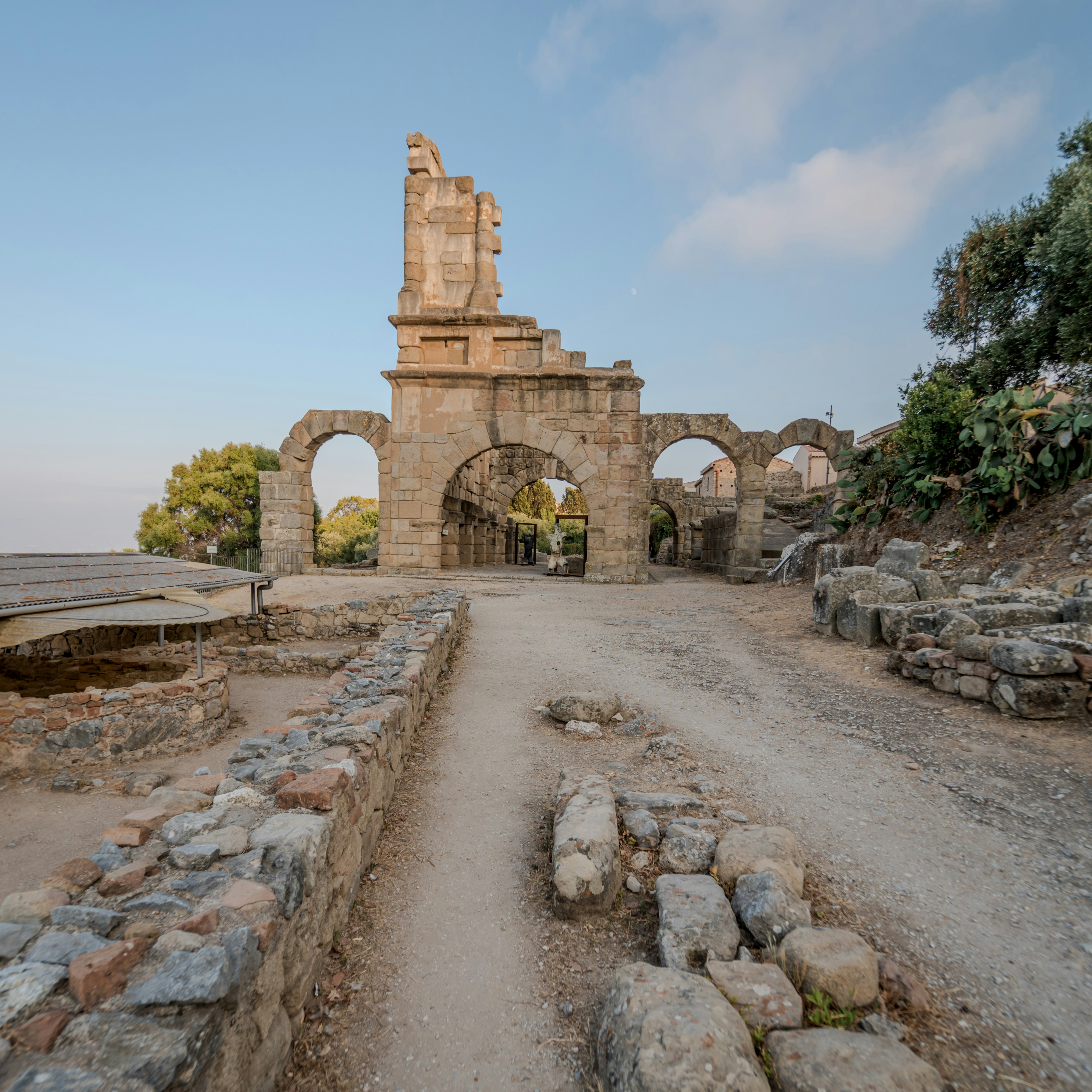 Ruins of the Monastery of 40 Saints with sea view