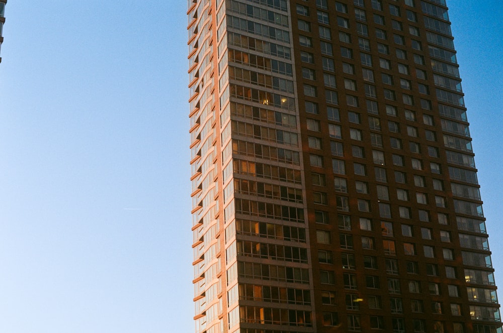 a very tall building with lots of windows