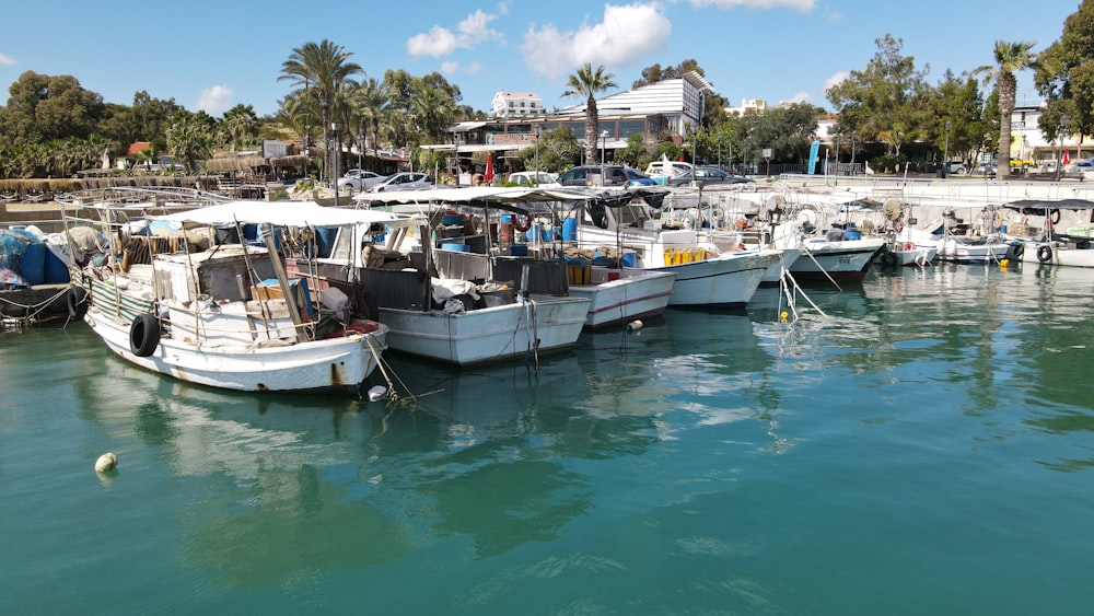 a bunch of boats that are in the water