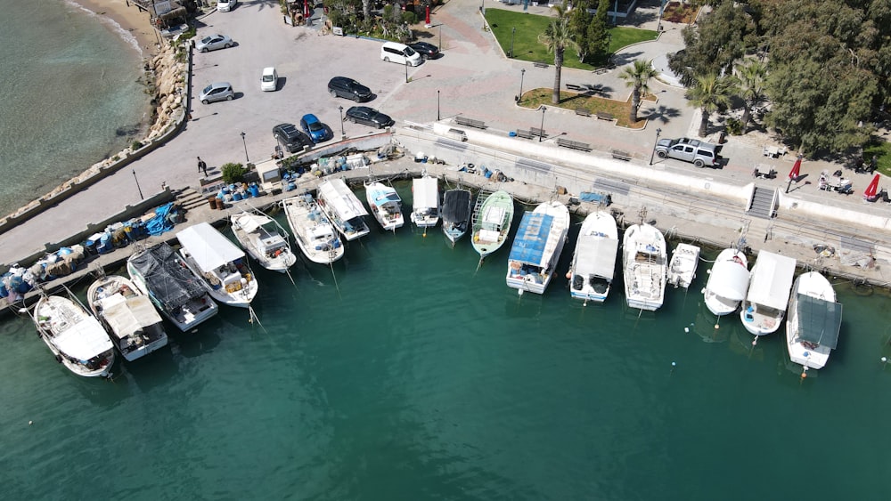 a bunch of boats that are in the water