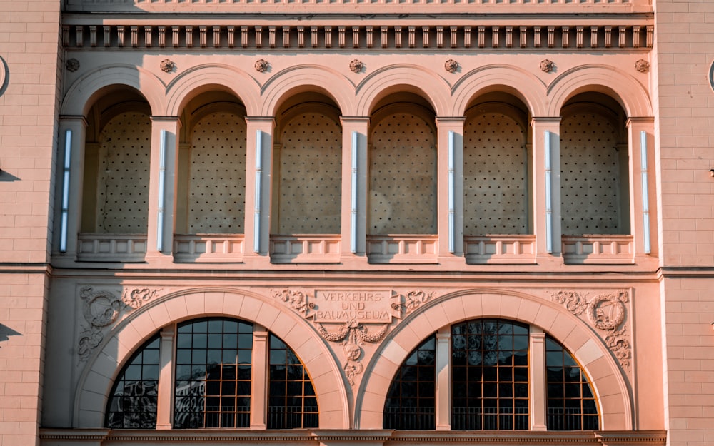 a large building with a clock on the front of it