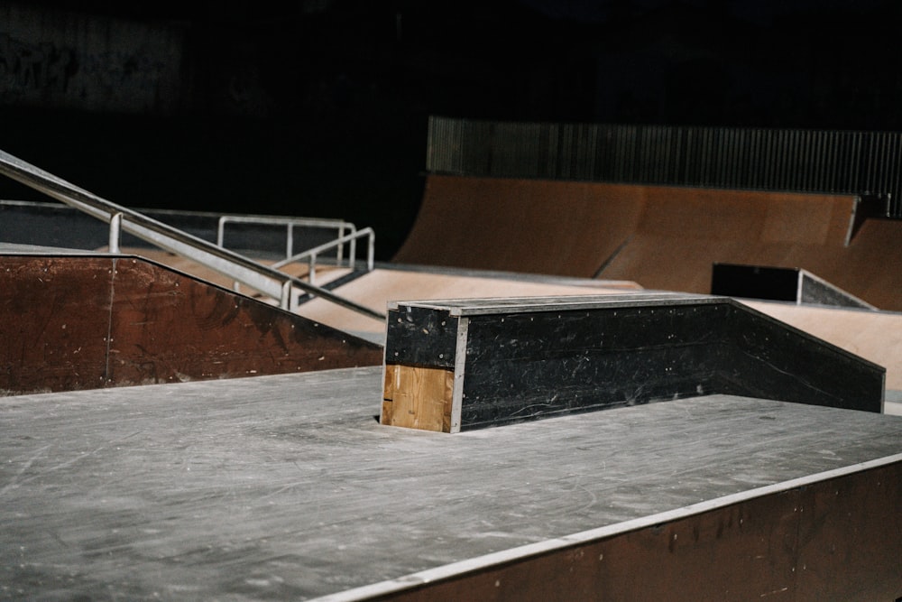 a skateboard park with ramps and ramps