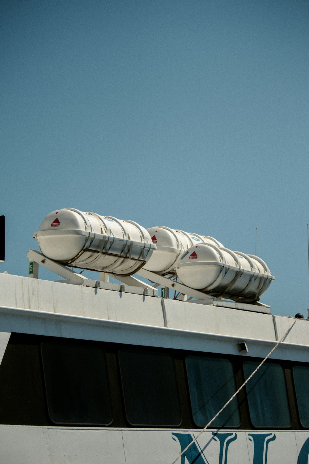 a group of boats sitting on top of a boat