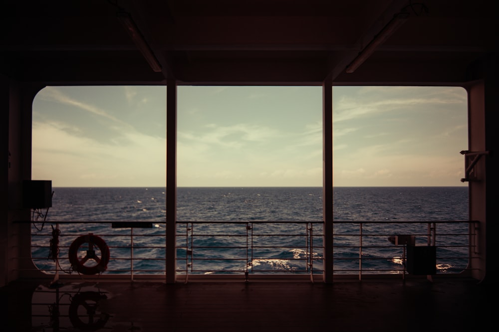 a view of a body of water from a balcony