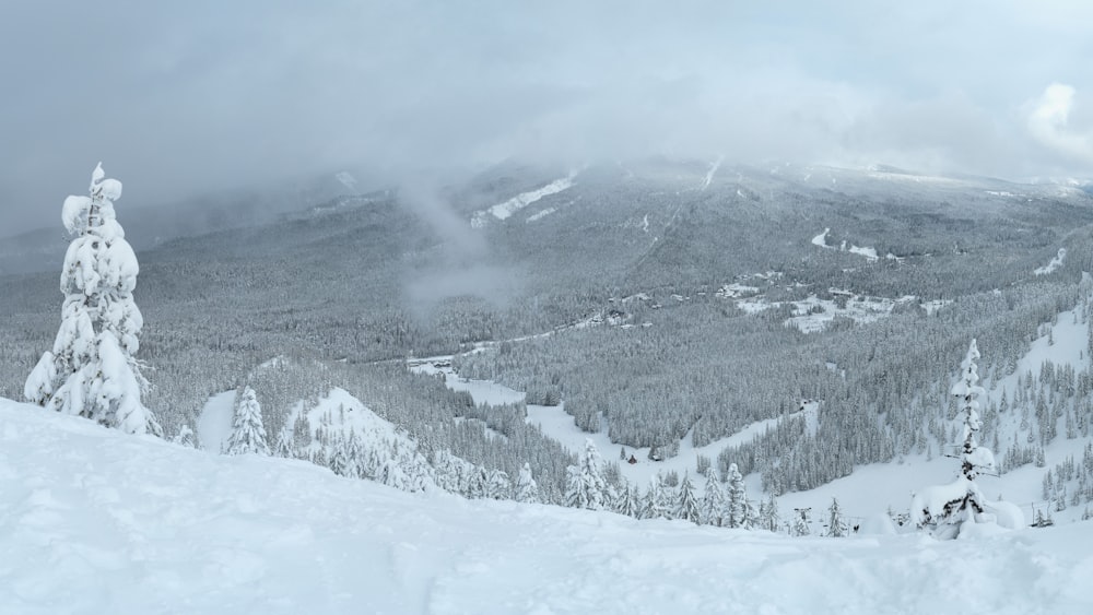 una persona su uno snowboard su una montagna innevata