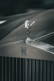 the emblem on the front of a classic car