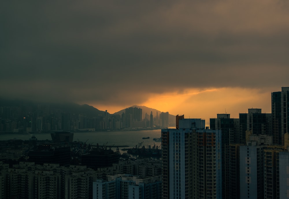 a view of a city and a body of water