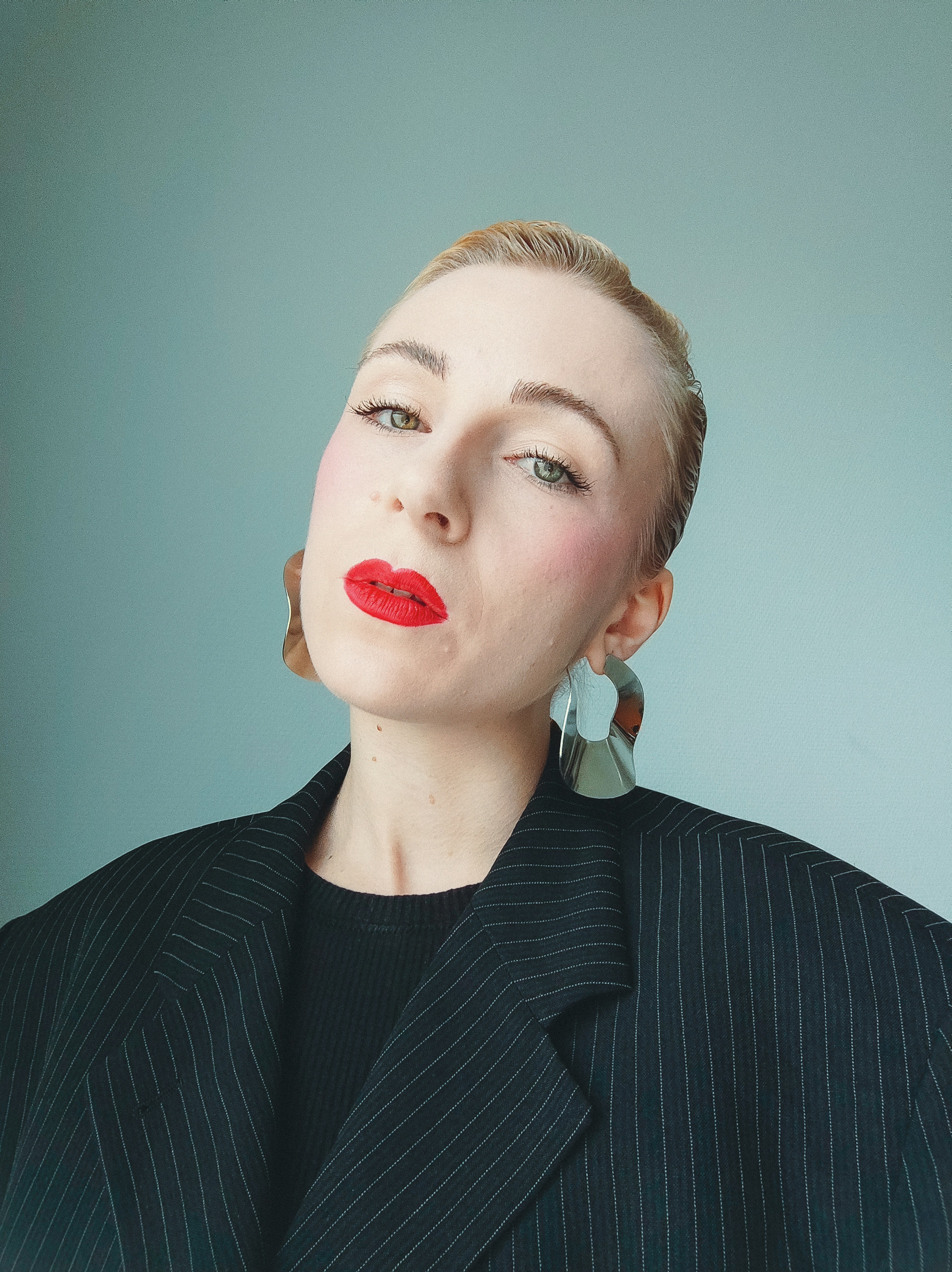 A woman with red lipstick on her lips photo – Free Fashion Image on ...