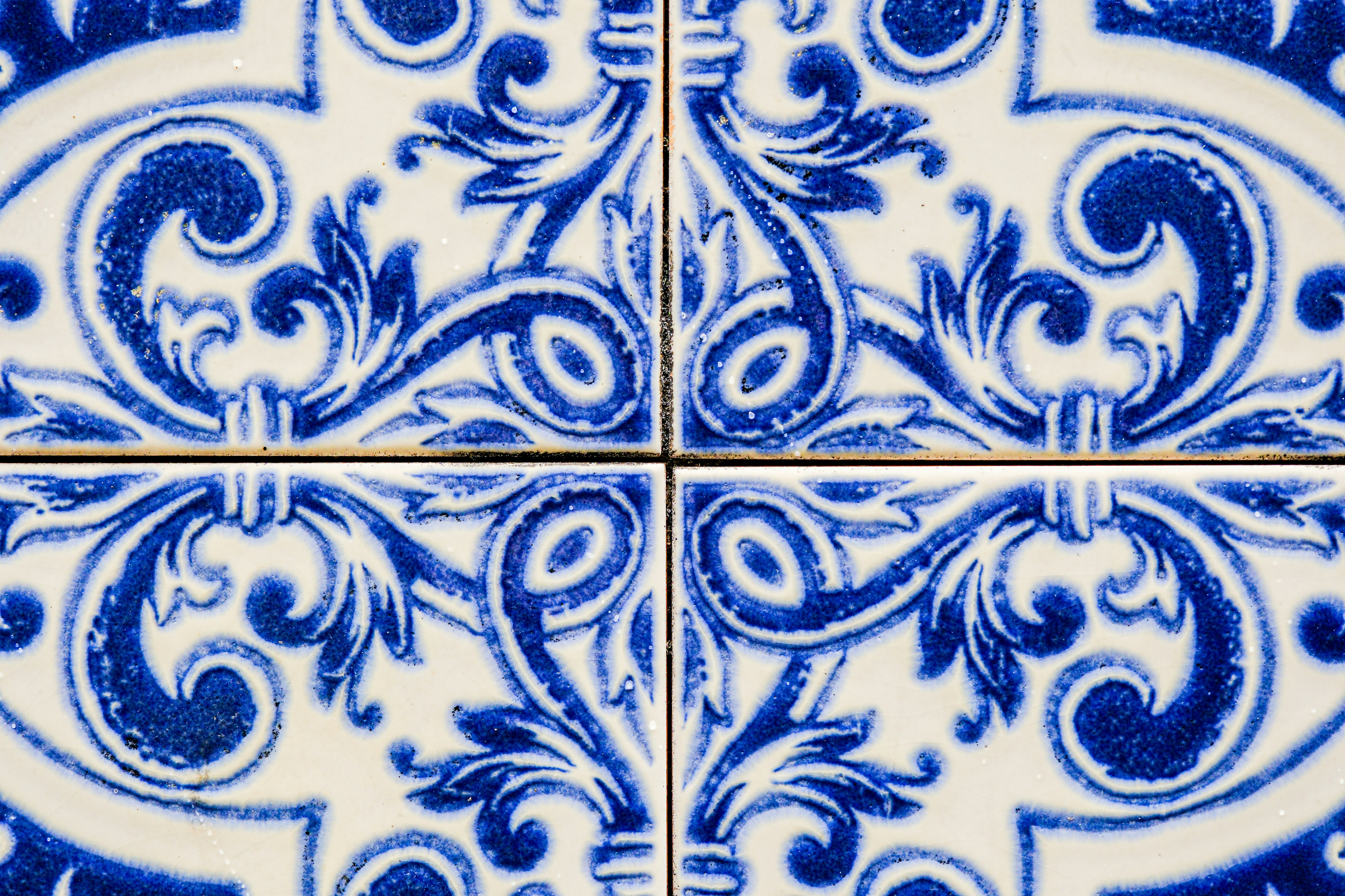 Close-up of polished porcelain tiles