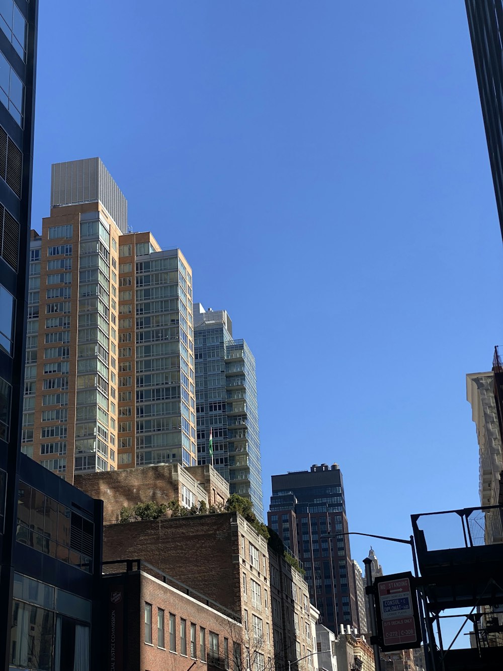 a group of tall buildings sitting next to each other