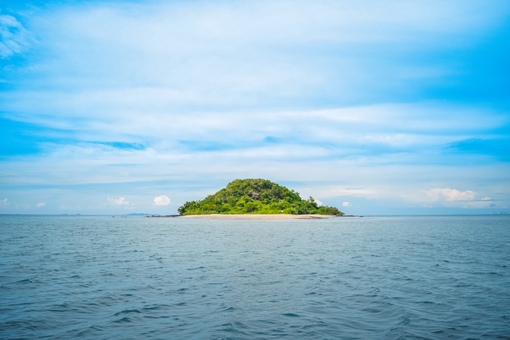 a small island in the middle of the ocean