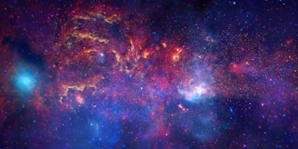 a colorful space filled with lots of stars