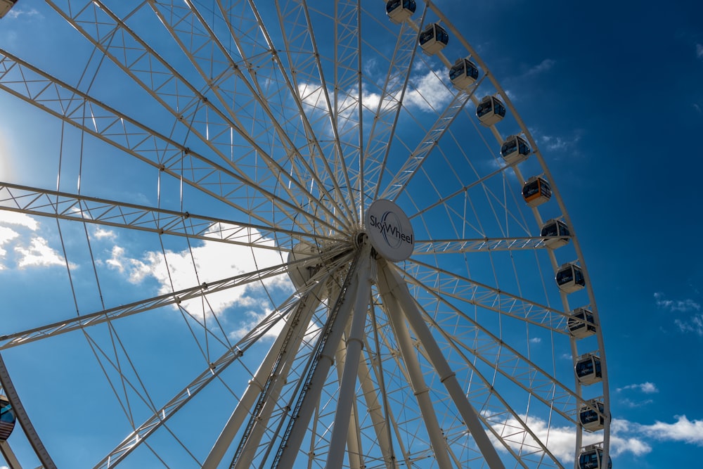 a large ferris wheel on a sunny day
