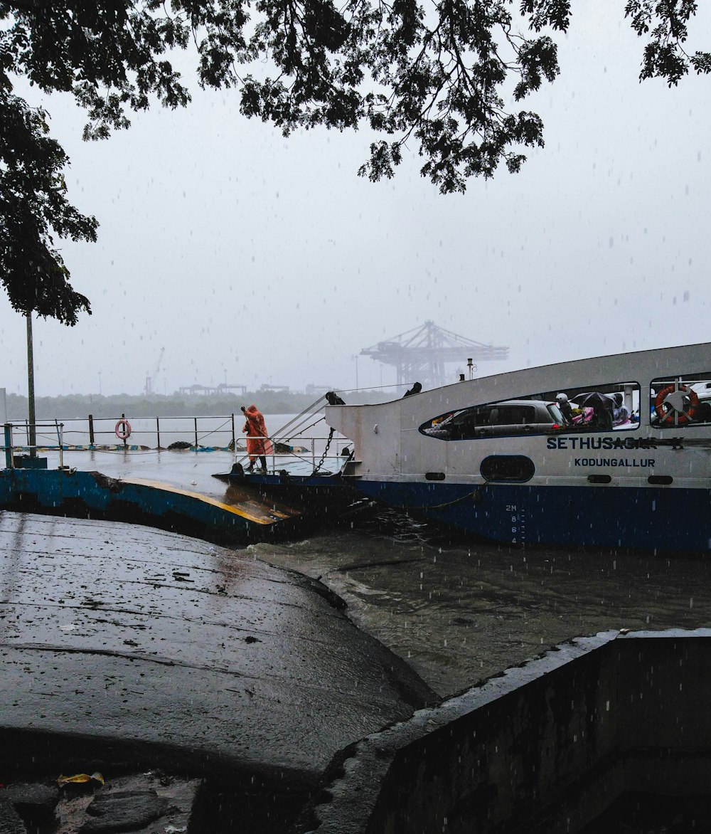 a couple of boats that are sitting in the water