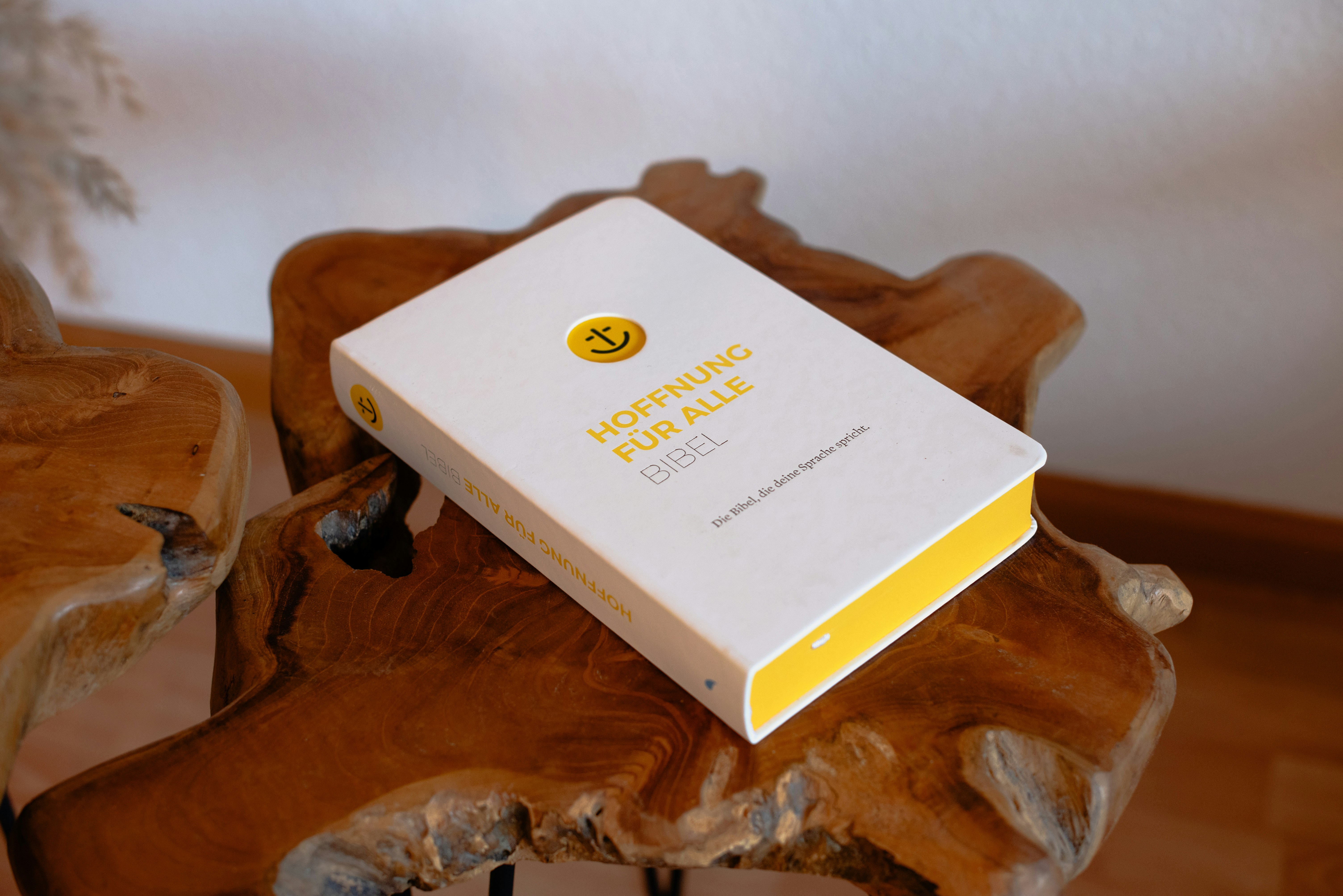 White box on wooden chair