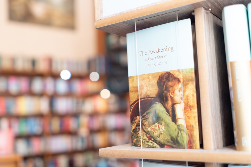 a book on a shelf in a bookstore