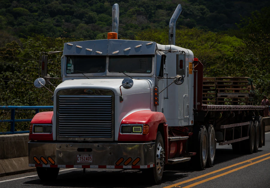 Truck arriving for final delivery