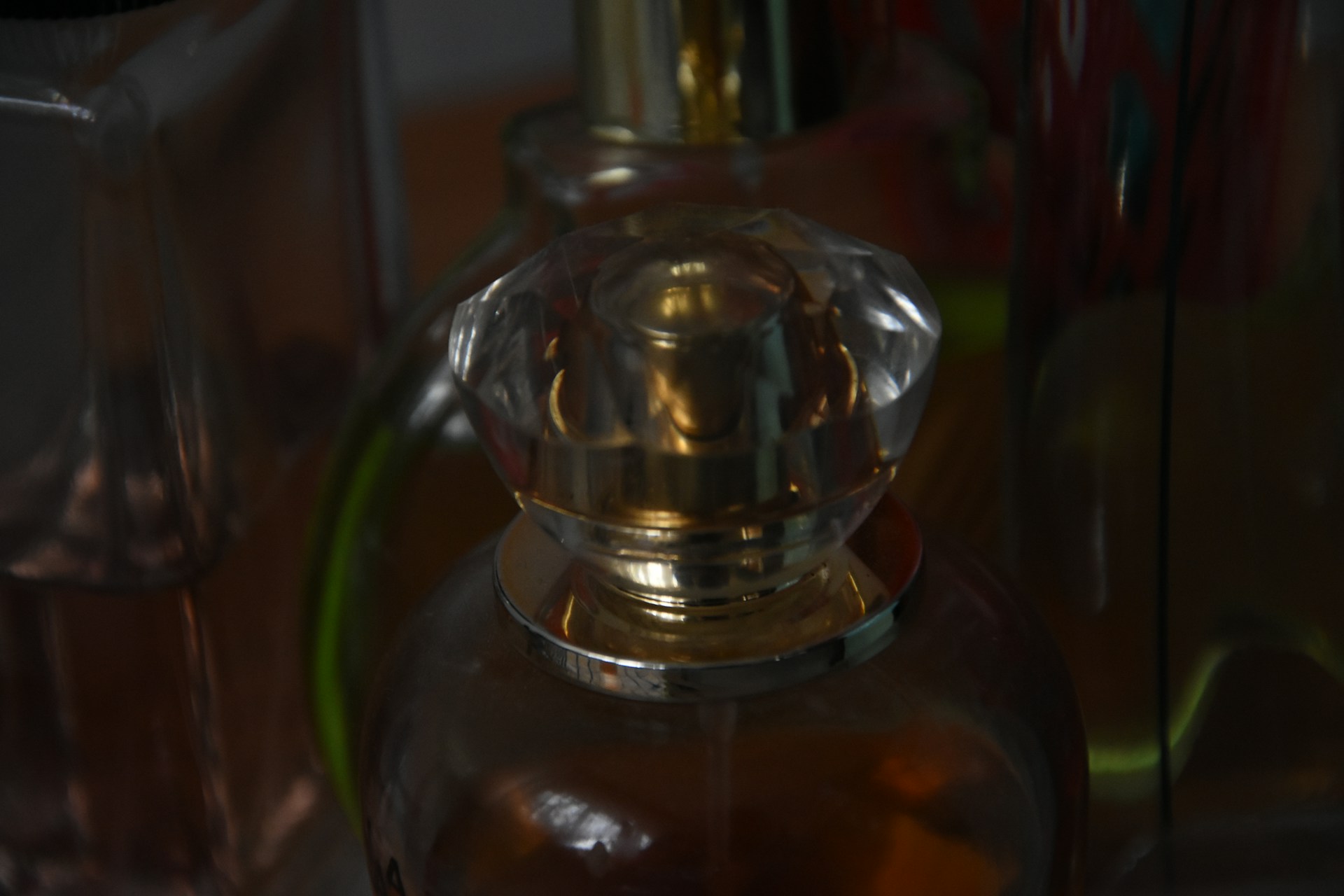 a close up of a bottle of perfume