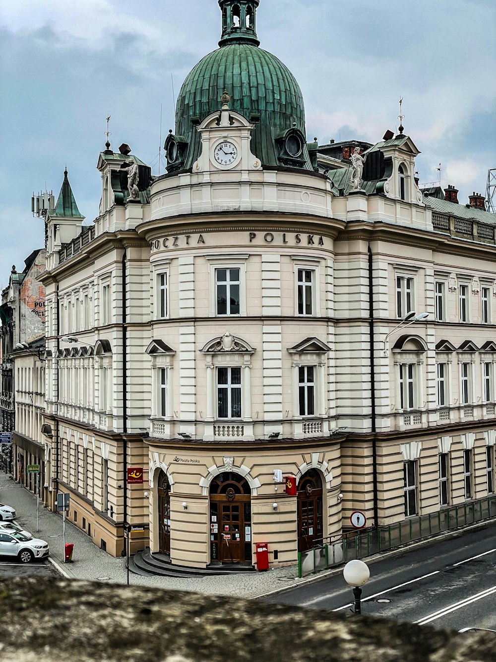 a large building with a clock on the top of it