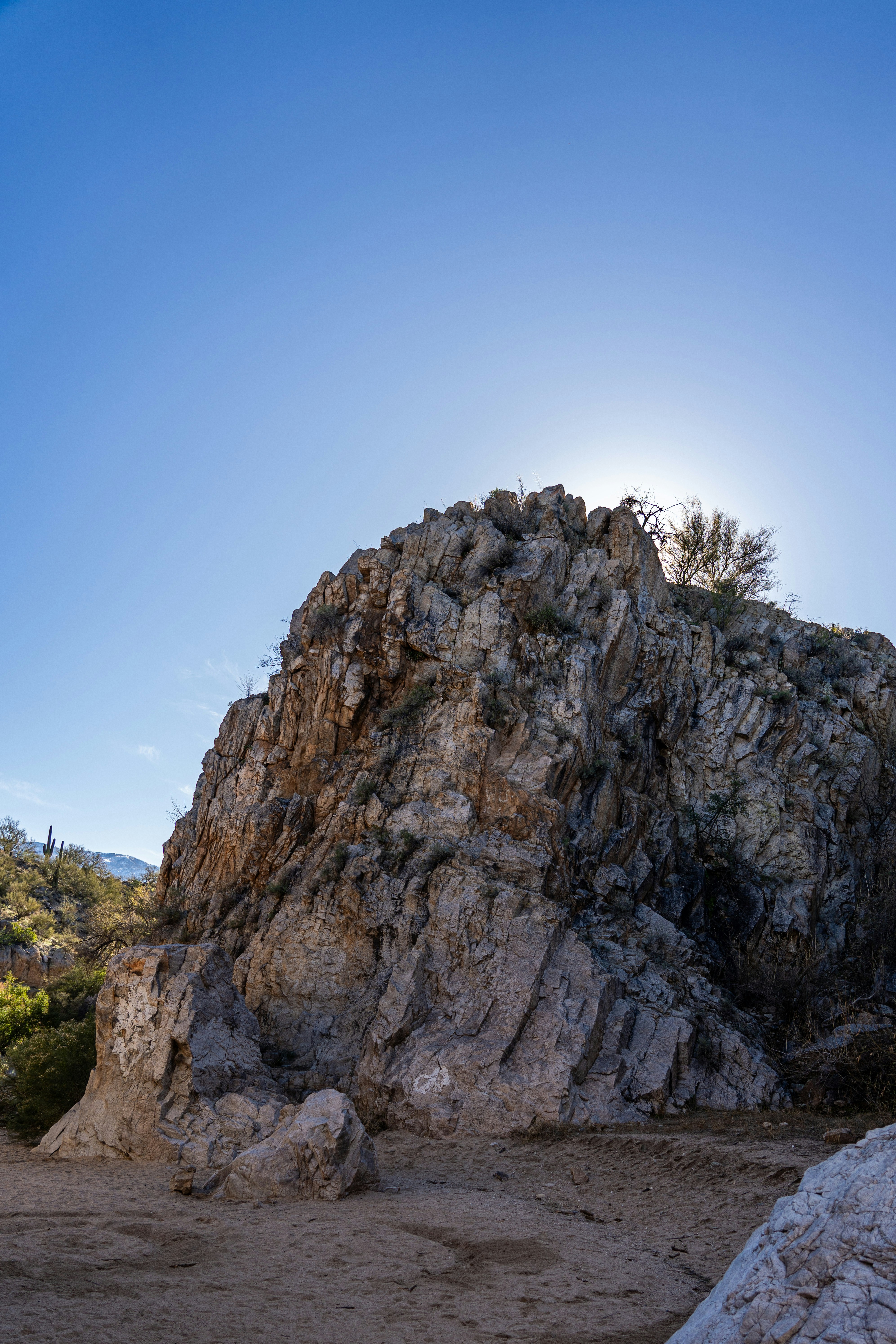 The majestic Raouche Rocks against a setting sun