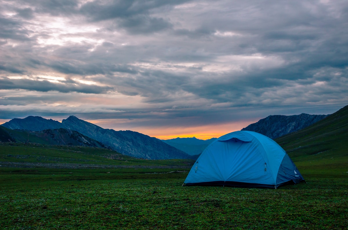 Mountain camping with Himalayan views at Mukteshwar