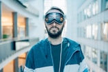 a man wearing a pair of ski goggles
